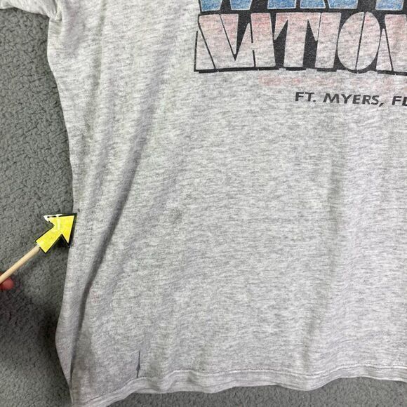 Senior Softball World Championships T-Shirt Mens Division Fort Myers‎ Grey XL - Picture 7 of 11